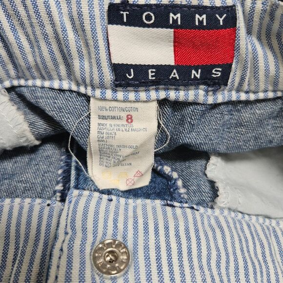 Tommy Hilfiger Jeans Y2K VTG 90s Flag‎ Denim Midi Skirt Button Front Cotton USA - Picture 9 of 9